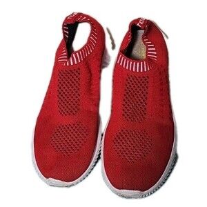 TIOSEBON Women's Red  Slip on Walking Shoes Casual Running Sneakers Size 42 10